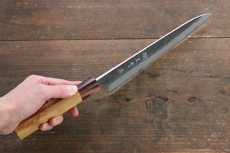 黑崎 優 風神 超級青鋼 鎚目 牛刀  210mm 櫸木 握把 - 清助刃物