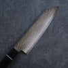 清助 AUS10 鏡面菱格紋 文化刀 日本刀 180mm 黑合成木 握把 - 清助刃物