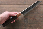 黑崎 優 風神 青鋼 鎚目 文化刀  165mm 紫檀木握把 - 清助刃物