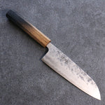 清助 SLD 鋼 和紙地 三德刀 日本刀 165mm 燒櫟木 握把 - 清助刃物