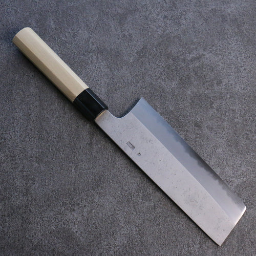 菊月 白鋼二號 梨地 菜切 日本刀 180mm 木蘭 握把 - 清助刃物