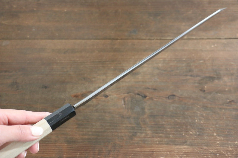 重陽 白鋼 鏡面處理 劍型柳刃 日本刀 300mm 木蘭 握把 - 清助刃物