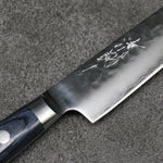 清助 青槌 AUS10 鎚目 切付多用途小刀 日本刀 145mm 深藍色合成木 握把 - 清助刃物