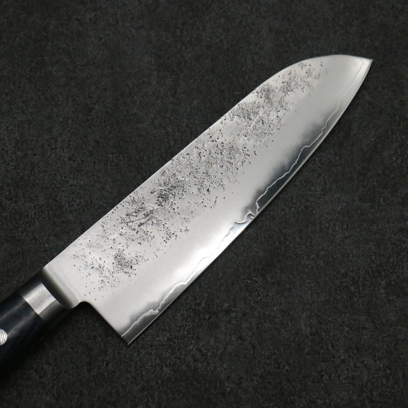 清助 青梨 AUS10 3層 梨地 三德刀 日本刀 170mm 深藍色合成木 握把 - 清助刃物