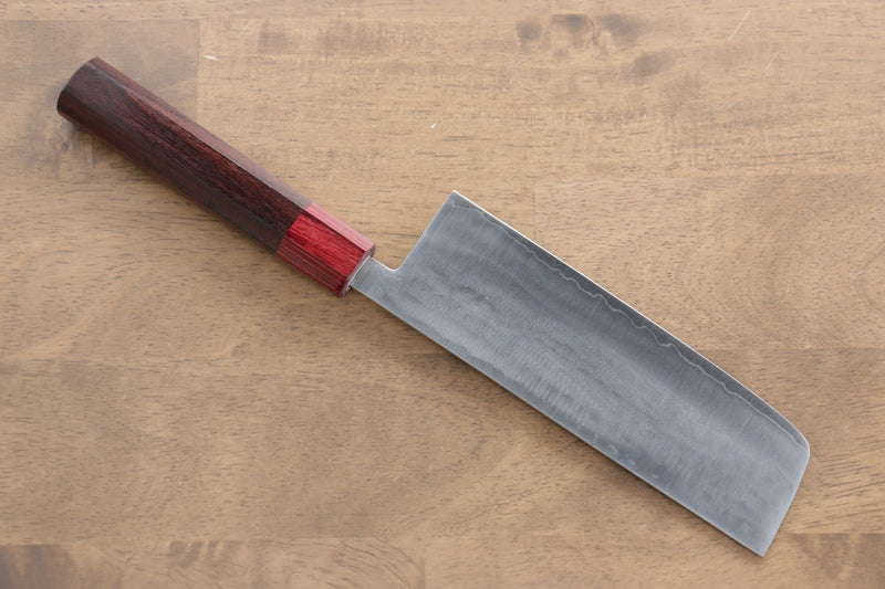 訓平 VG1 鎚目 菜切  165mm 紫檀木（口輪：紅合成木）握把 - 清助刃物