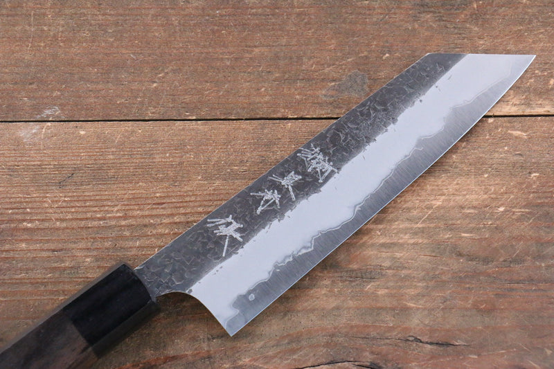 黑崎 優 雫 超級青鋼 鎚目 文化刀  165mm 紫檀木握把 - 清助刃物