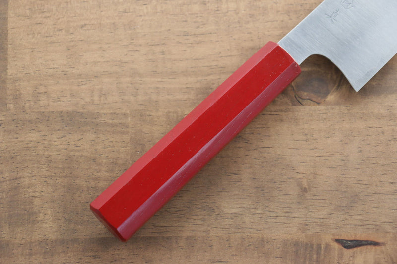 黑崎 真 SPG2 打磨處理 三德刀  170mm 紅漆塗握把 - 清助刃物