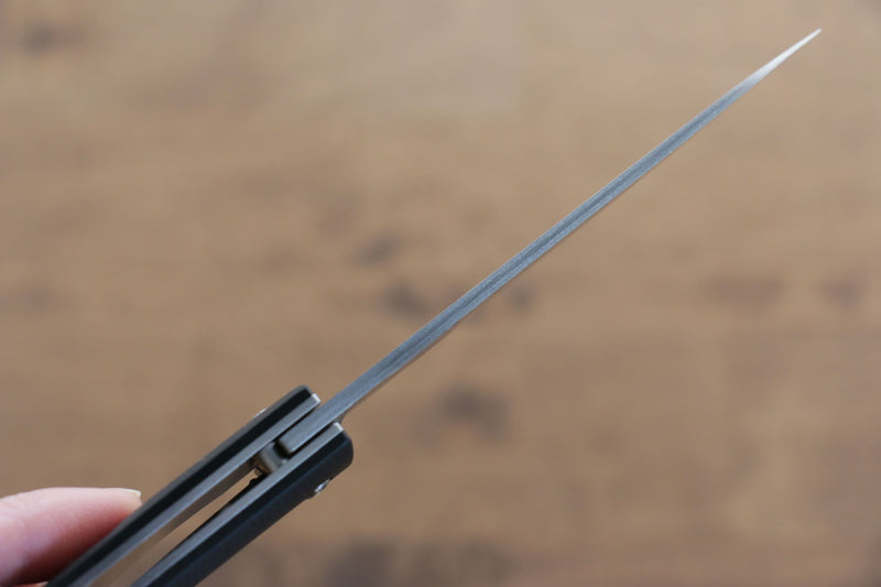 佐治 武士 R2/SG2 大馬士革紋 可折疊 多用途小刀  100mm 碳纖維 握把 - 清助刃物