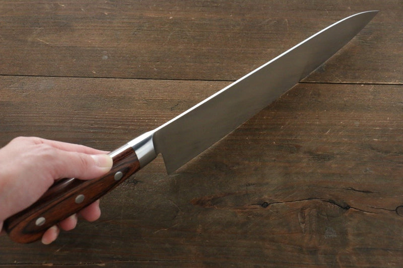 伊勢屋 鉬鋼（MOL） 牛刀  210mm 桃花心合成木 握把 - 清助刃物
