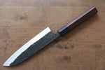安立 勝重 超級青鋼 三德刀 日本刀 165mm 紫檀木 握把 - 清助刃物
