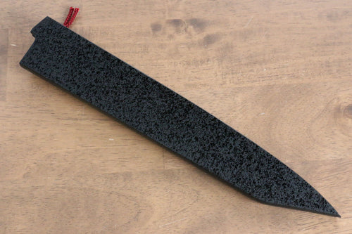 瑞雲 黑石目圖樣 木蘭 鞘 240mm 切付筋引用 附合成木安全栓 - 清助刃物