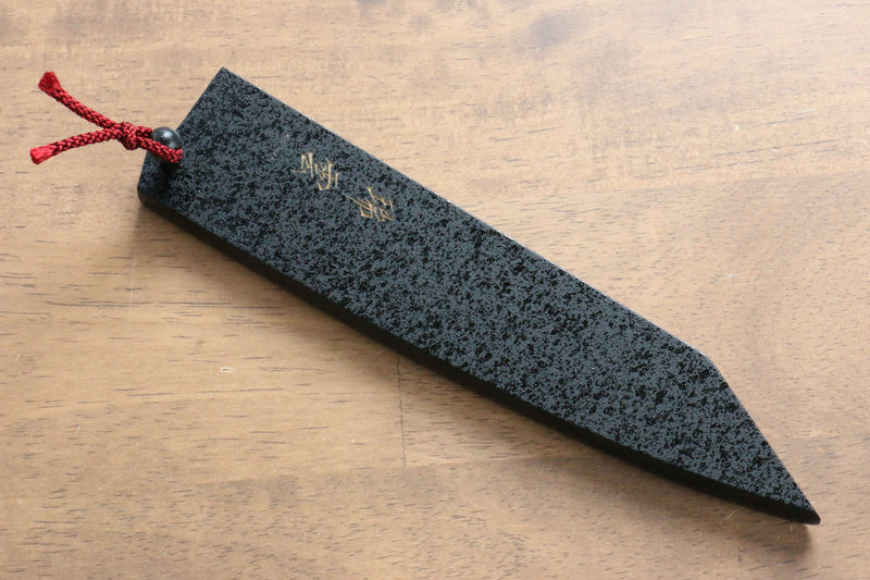 瑞雲 黑石目圖樣 木蘭 鞘 150mm 切付多用途小刀用 附合成木安全栓 - 清助刃物