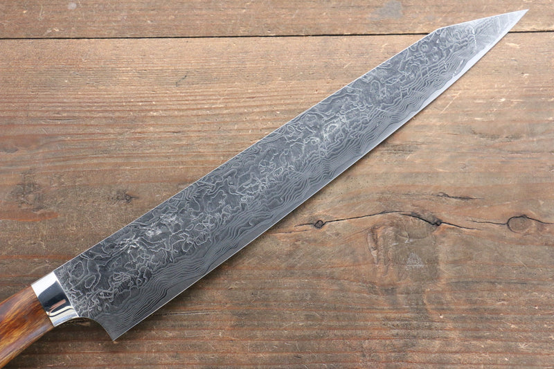 佐治 武士 R2/SG2 鑽石面處理 大馬士革紋 切付  270mm 鐵木 握把 - 清助刃物