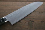 佐治 武士 VG10 大馬士革紋 三德刀 日本刀 180mm 黑米卡塔（樹脂複合材料） 握把 - 清助刃物