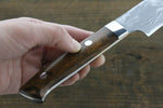 佐治 武士 超級青鋼 牛刀 日本刀 180mm 鐵木 握把 - 清助刃物