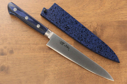 清助 青天 鉬鋼（MOL） 多用途小刀 日本刀 150mm 青合成木 握把 附刀鞘 - 清助刃物