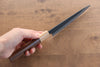 清助 黑白 超級青鋼 鎚目 多用途小刀  135mm 玻利維亞玫瑰木 握把 - 清助刃物