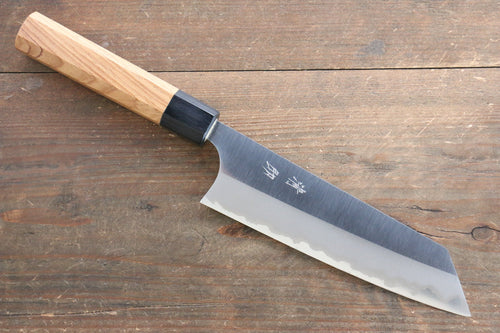 清助 白鋼 打磨處理 文化刀  165mm 宏都拉斯紫檀木握把 - 清助刃物