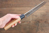 清助 白鋼 打磨處理 文化刀 日本刀 165mm 宏都拉斯紫檀木握把 - 清助刃物