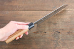 清助 白鋼 打磨處理 文化刀 日本刀 165mm 宏都拉斯紫檀木握把 - 清助刃物