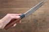 清助 白鋼 打磨處理 三德刀 日本刀 165mm 宏都拉斯紫檀木握把 - 清助刃物