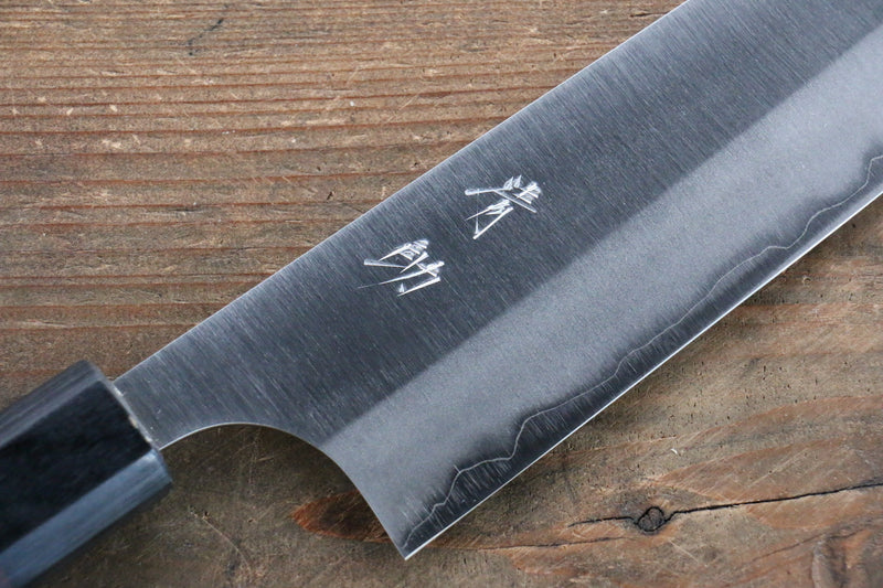清助 白鋼 打磨處理 牛刀  210mm 宏都拉斯紫檀木握把 - 清助刃物