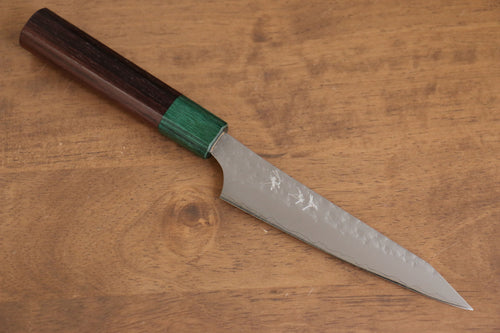 黑崎 優 閃光 銳 SG2 鎚目 多用途小刀  130mm 紫檀木（口輪：綠合成木） 握把 - 清助刃物
