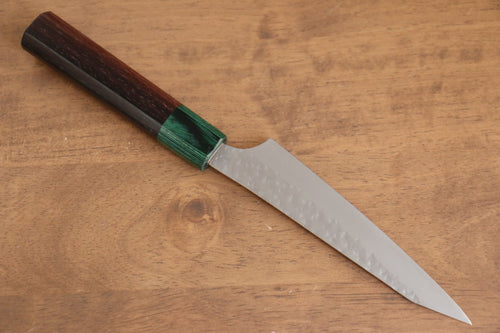 黑崎 優 閃光 銳 SG2 鎚目 多用途小刀  130mm 紫檀木（口輪：綠合成木） 握把 - 清助刃物