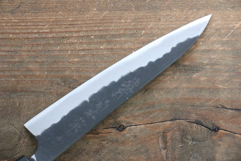 山本 直 青鋼 黑打 多用途小刀 日本刀 135mm 核桃木握把 - 清助刃物