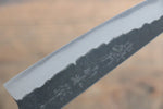 山本 直 青鋼 黑打 多用途小刀  135mm 核桃木握把 - 清助刃物