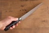 清助 VG10 8層大馬士革紋 打磨處理 牛刀  210mm 黑合成木 握把 - 清助刃物