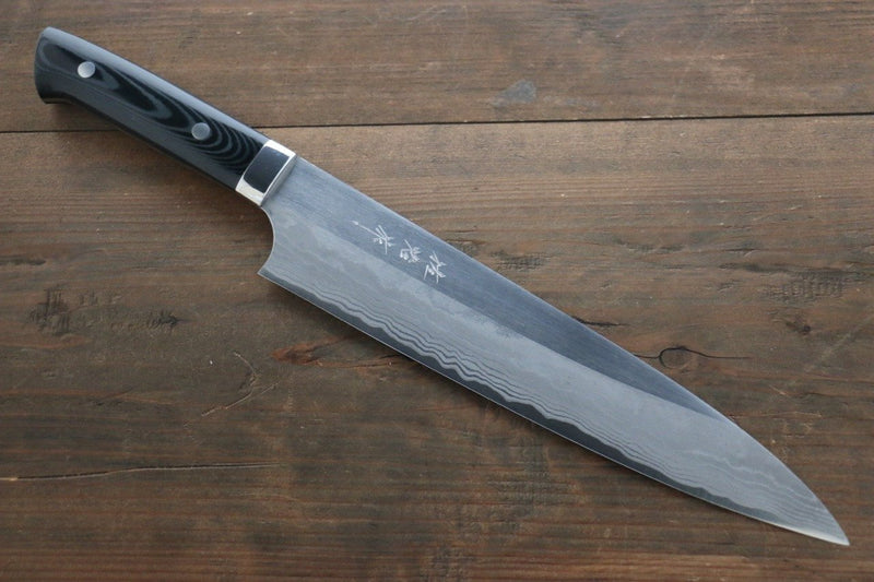 佐治 武士 超級青鋼 牛刀 日本刀 240mm 黑米卡塔（樹脂複合材料） 握把 - 清助刃物