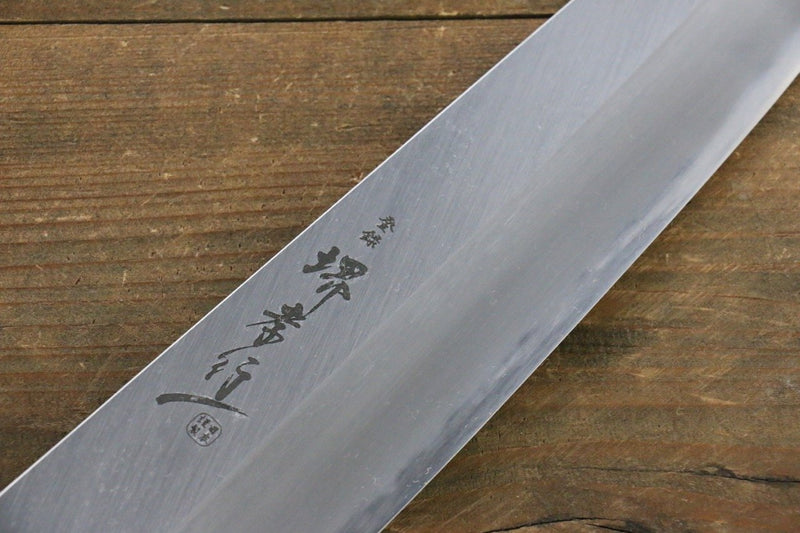 堺 孝行 焰 青鋼二號 劍型三德刀 日本刀 195mm 黑檀握把 - 清助刃物