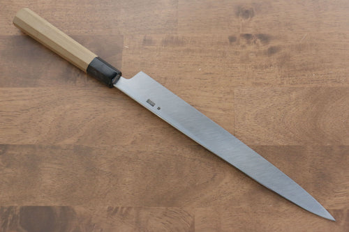 菊月 白鋼二號 霞研 柳刃 日本刀 270mm 木蘭握把 - 清助刃物