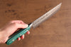 堺 孝行 VG10 17層大馬士革紋 菜切 日本刀 170mm 合成木（綠色） 握把 - 清助刃物