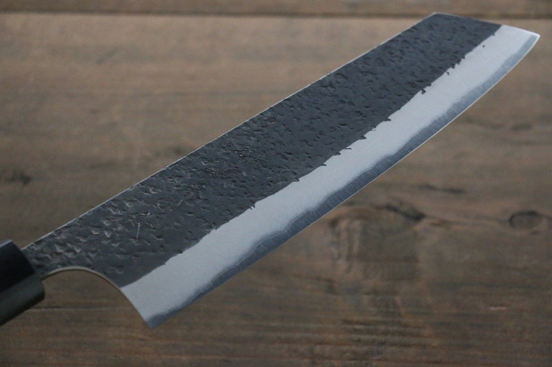 黑崎 優 超級青鋼 鎚目 文化刀  180mm 紫檀木握把 - 清助刃物