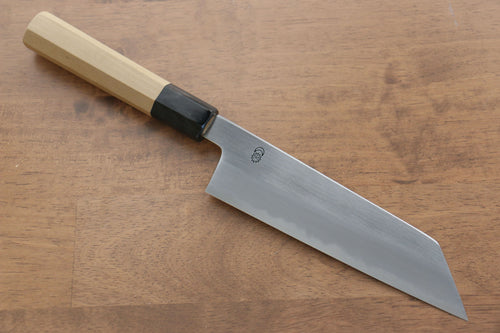 菊月 白鋼二號 霞研 切付三德刀 日本刀 180mm 木蘭握把 - 清助刃物