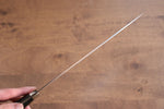 佐治 武士 青鋼二號 有色大馬士革紋 牛刀  210mm 黑米卡塔（樹脂複合材料） 握把 - 清助刃物