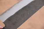 山本 直 白鋼二號 黑打 牛刀 日本刀 180mm 黑合成木 握把 - 清助刃物