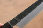 菊月 白鋼二號 黑打 多用途小刀  150mm 木蘭握把 - 清助刃物