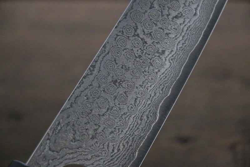 山本 直 VG10 黑色大馬士革紋 牛刀 日本刀 210mm 紫檀木 握把 - 清助刃物