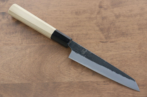 菊月 白鋼二號 黑打 切付多用途小刀 日本刀 135mm 木蘭握把 - 清助刃物