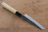 菊月 白鋼二號 黑打 切付多用途小刀  135mm 木蘭握把 - 清助刃物