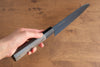 清助 SK-85鋼 離子鍍 鎚目 三德刀  180mm 灰色合成木 握把 - 清助刃物
