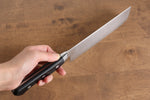 清助 鏡子 AUS10 鏡面處理 大馬士革紋 菜切  170mm 黑合成木 握把 - 清助刃物