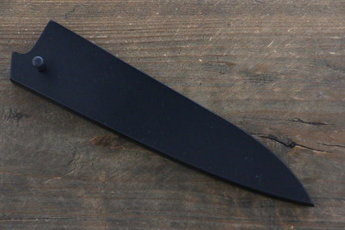 黑 木蘭 鞘 多用途小刀用 附合成木安全栓 150mm Kaneko - 清助刃物