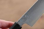 菊月 青鋼一號 大馬士革紋 多用途小刀  150mm 木蘭握把 - 清助刃物