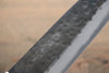 佐治 武士 超級青鋼 黑打 牛刀  180mm 黑米卡塔（樹脂複合材料） 握把 - 清助刃物