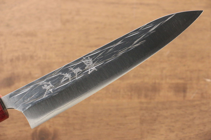 黑崎 優 樹冰 SG2 鎚目 多用途小刀  150mm 紫檀木（口輪：紅合成木） 握把 - 清助刃物