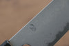 菊月 青鋼一號 大馬士革紋 切付三德刀  180mm 木蘭握把 - 清助刃物